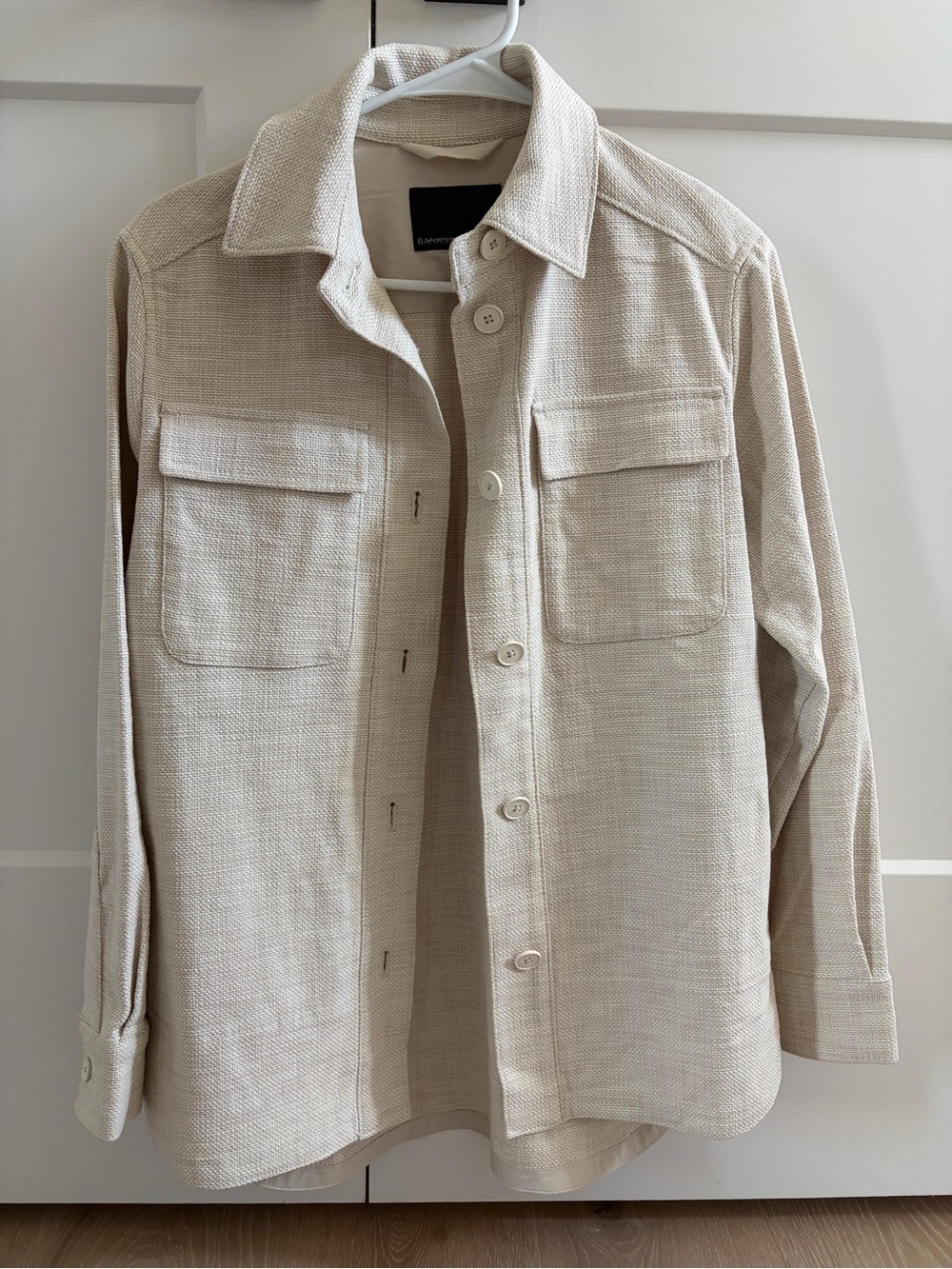 NWOT BANANA REPUBLIC Cream Button-Up Shacket Shirt Jacket XXS